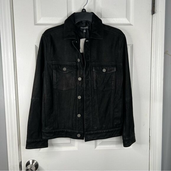 Sz XS Treasure & Bond Leather Button Up Jacket NWT $199 MSRP - Picture 3 of 11